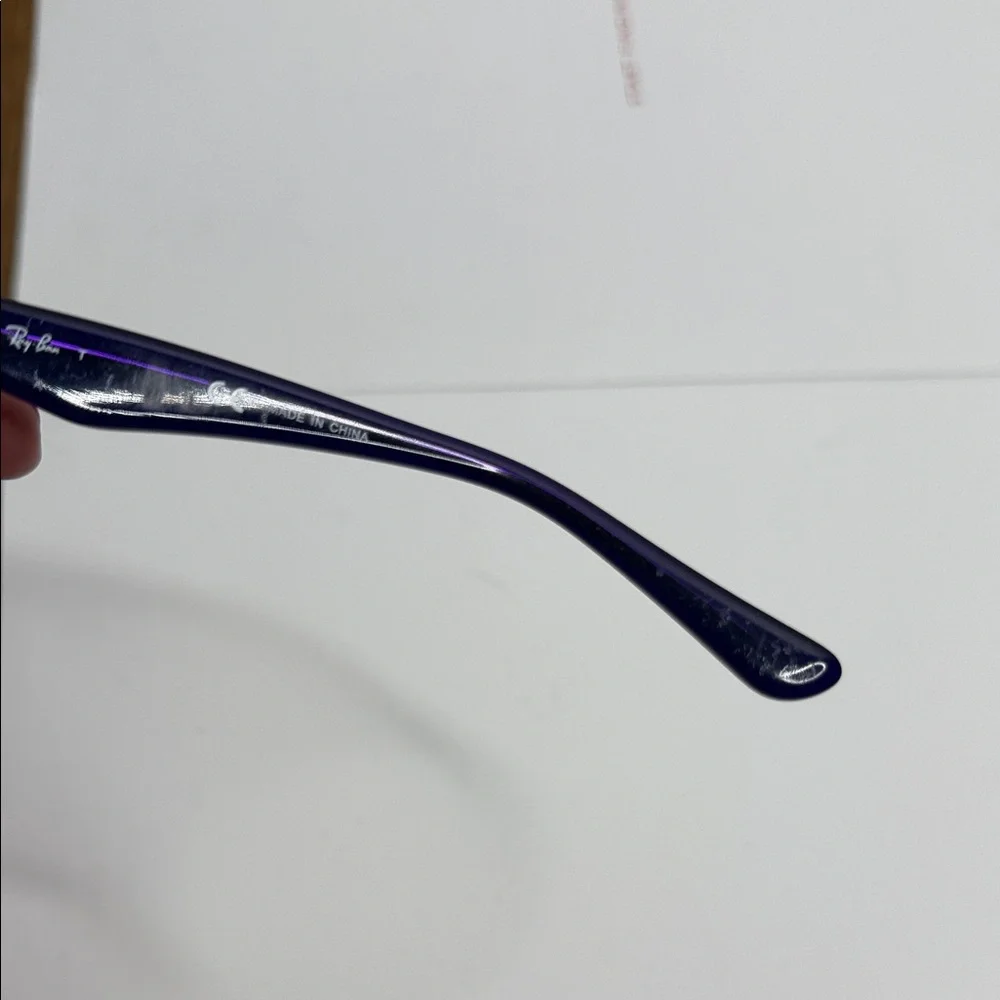 Ray Ban Purple Rectangular Eyeglasses - Picture 8 of 9